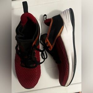 Nike Athletic Shoes Red and Black with Orange Accents